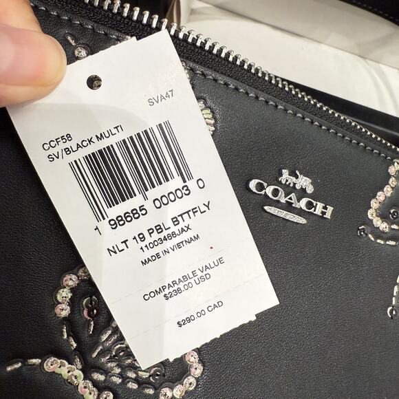 Coach Nolita 19 With Sparkly Butterfly Print CCF58‼️choose 1 color‼️ - Picture 15 of 15